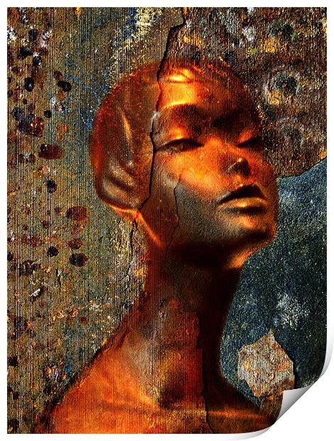 rust and bronze Print by Heather Newton
