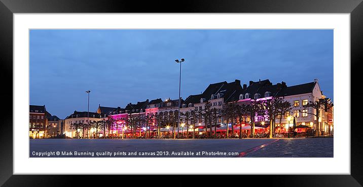 Maestricht at night Framed Mounted Print by Mark Bunning