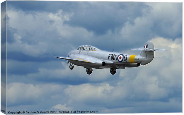 Gloster Meteor Canvas Print by Debbie Metcalfe