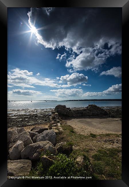 Poole Harbour Ruin Framed Print by Phil Wareham