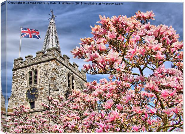 St Lawrence Church - Chobham Canvas Print by Colin Williams Photography