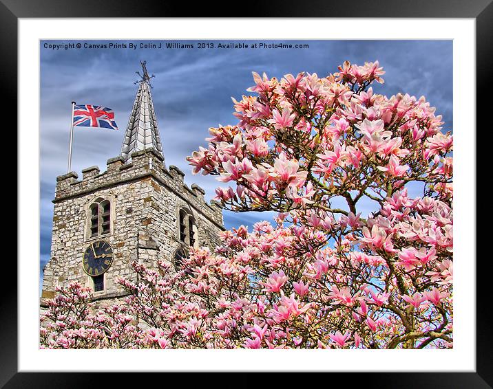 St Lawrence Church - Chobham Framed Mounted Print by Colin Williams Photography