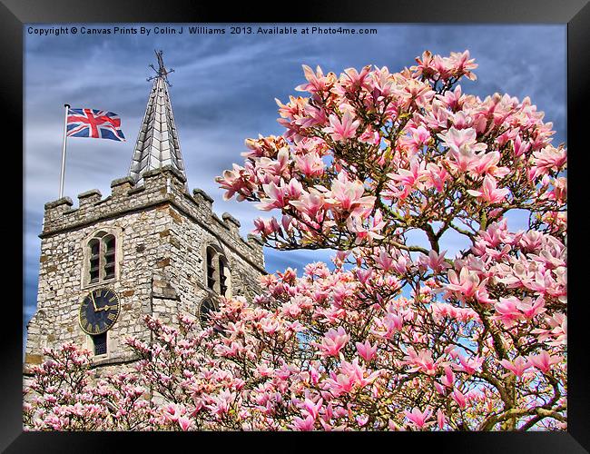 St Lawrence Church - Chobham Framed Print by Colin Williams Photography