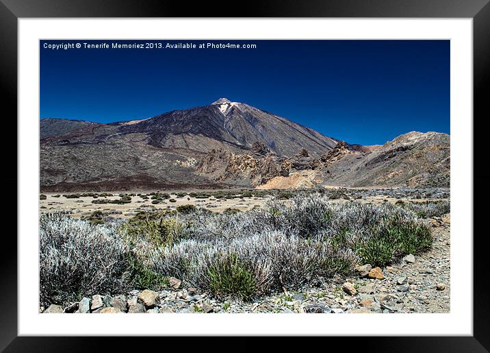 Mount Teide Framed Mounted Print by Tenerife Memoriez