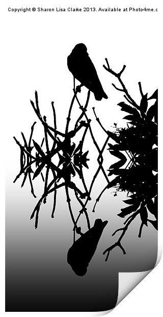 Black Birds 2 Print by Sharon Lisa Clarke
