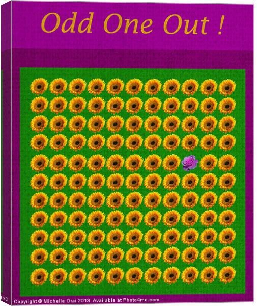 Odd One Out Canvas Print by Michelle Orai