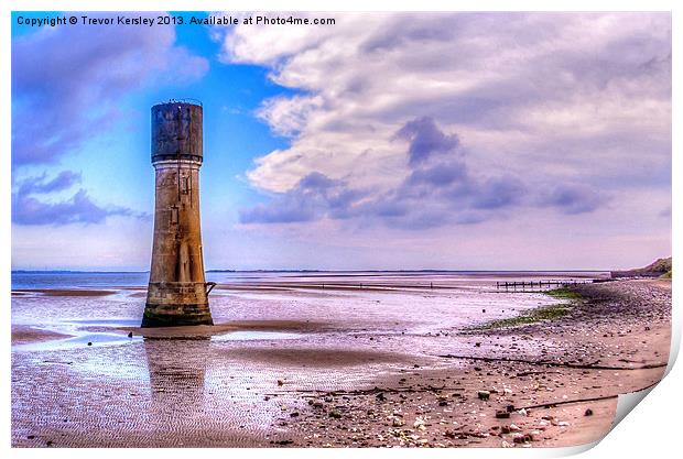 Old Lighthouse River Humber Print by Trevor Kersley RIP