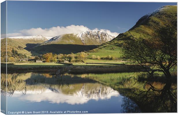 View to Hartsop from Brothers Water. Lake District Canvas Print by Liam Grant