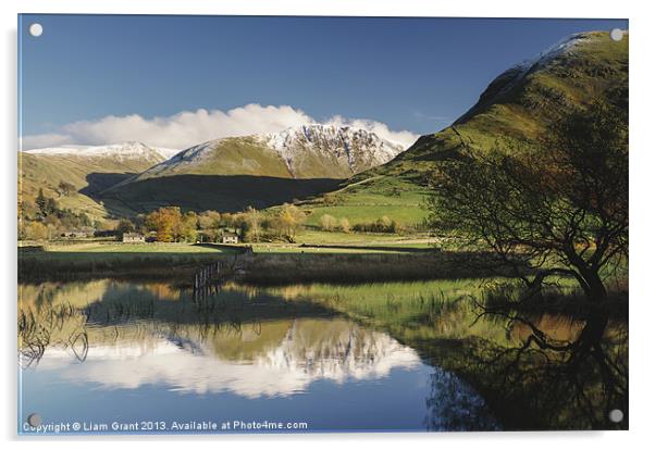 View to Hartsop from Brothers Water. Lake District Acrylic by Liam Grant