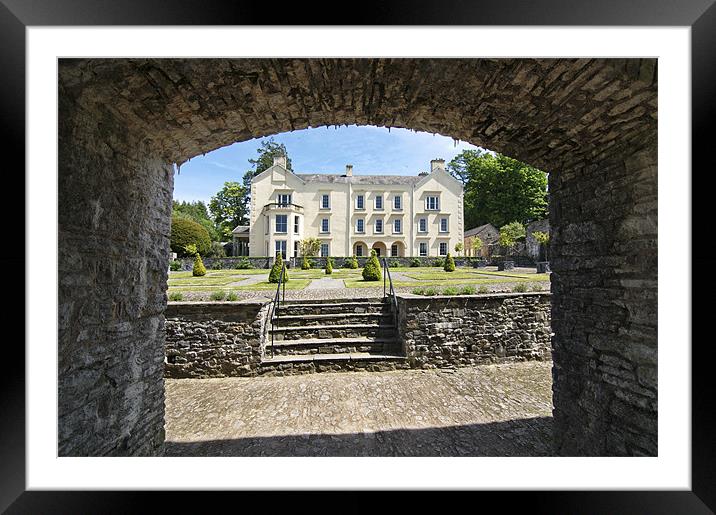 The mansion house at Aberglasney Framed Mounted Print by Paul May