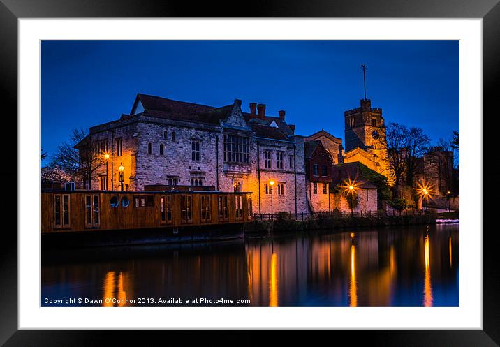 The Bishops Palace Maidstone Framed Mounted Print by Dawn O'Connor