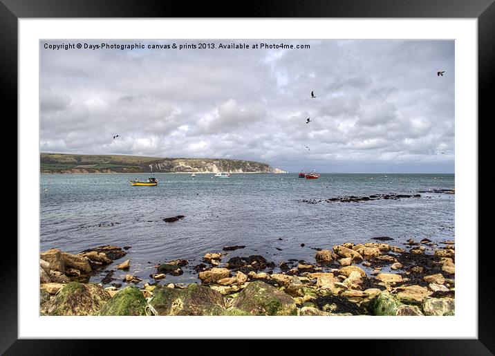 Swanage Bay Framed Mounted Print by Chris Day