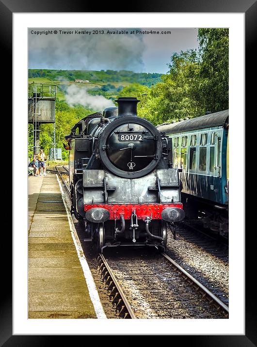 Arriving at the Station Framed Mounted Print by Trevor Kersley RIP