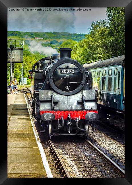 Arriving at the Station Framed Print by Trevor Kersley RIP