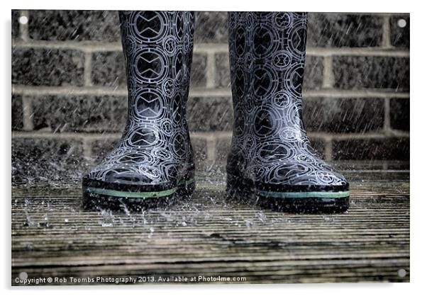 TWO WET BOOTS Acrylic by Rob Toombs