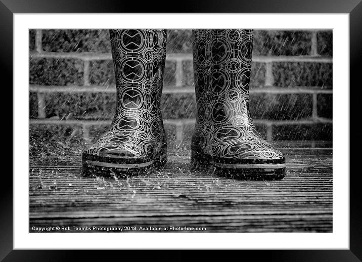 TWO WET BOOTS Framed Mounted Print by Rob Toombs
