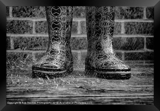 TWO WET BOOTS Framed Print by Rob Toombs