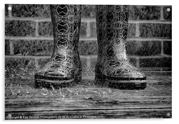 TWO WET BOOTS Acrylic by Rob Toombs