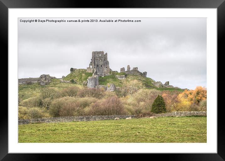 Corfe Castle Framed Mounted Print by Chris Day