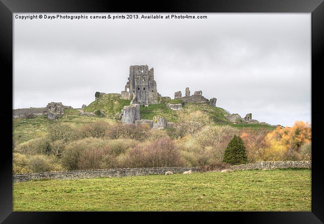 Corfe Castle Framed Print by Chris Day