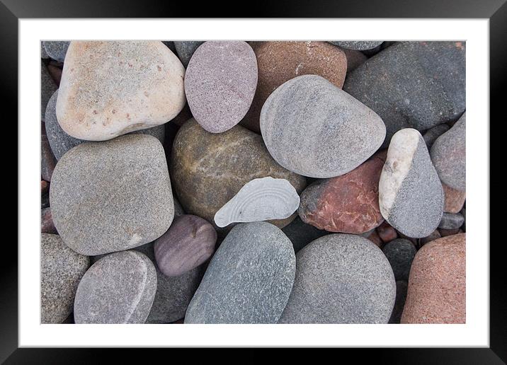 Washed Stones Framed Mounted Print by Nigel Atkinson