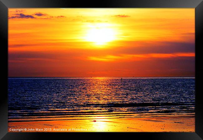 Another Place... Another Sunset Framed Print by John Wain