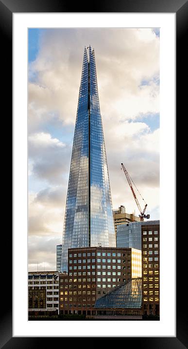 The Shard, from London Bridge Framed Mounted Print by Steve Wilcox