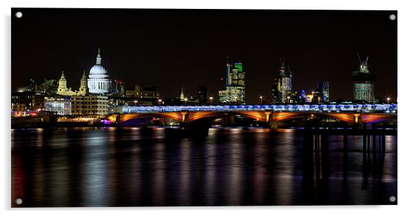 St. Pauls from Waterloo Bridge. Acrylic by Steve Wilcox