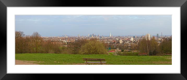 London from Parliament Hill Framed Mounted Print by Steve Wilcox