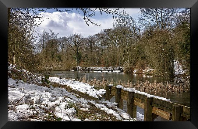 Park Lime Pits In Winter Framed Print by Steve Wilcox