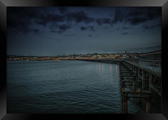 Dusk at the End of the Pier Framed Print by Ian Johnston  LRPS