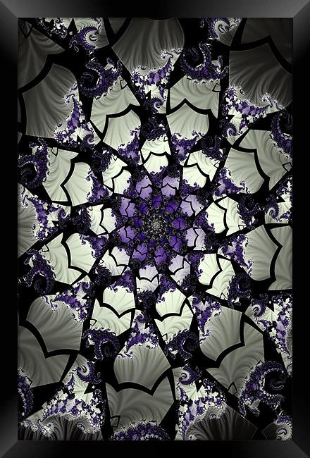 purple Fractal Phone Case Framed Print by pixelviii Photography
