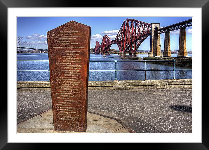 Forth Bridge Monument Framed Mounted Print by Tom Gomez