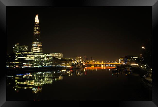 London Lights Phone case Framed Print by pixelviii Photography