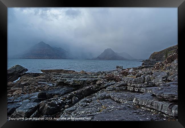 Elgol Moodscape Framed Print by Scott K Marshall