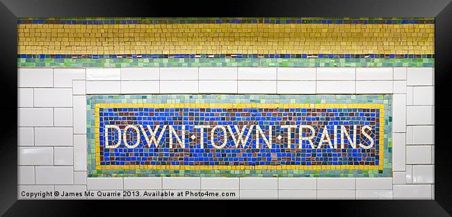 Down Town Trains Framed Print by James Mc Quarrie