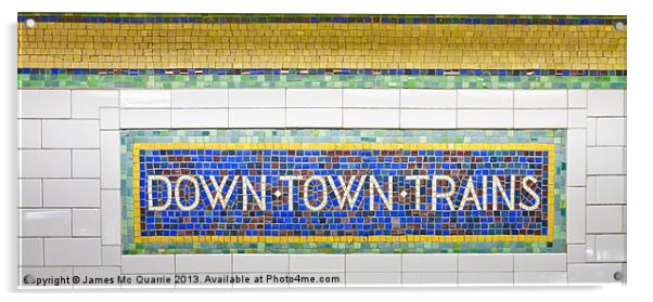 Down Town Trains Acrylic by James Mc Quarrie