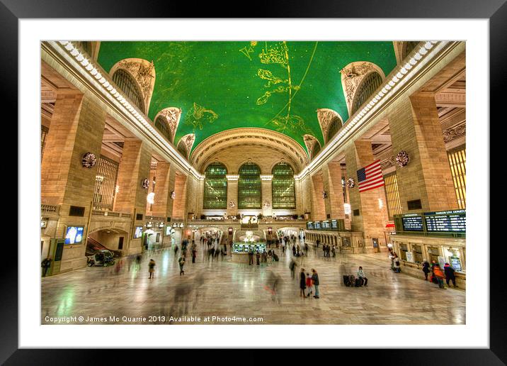 Grand Central Station NYC Framed Mounted Print by James Mc Quarrie