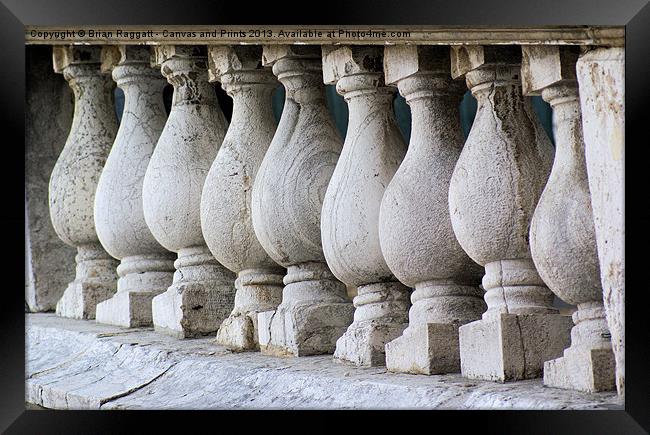 Venice Rialto Bridge detail Framed Print by Brian  Raggatt