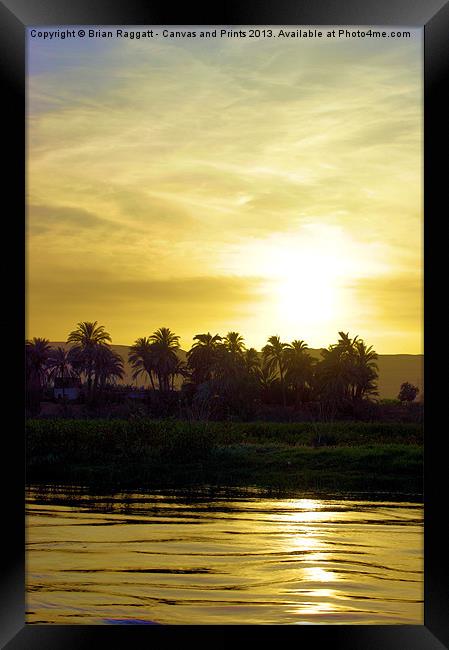 Sunset on the Nile 2 Framed Print by Brian  Raggatt