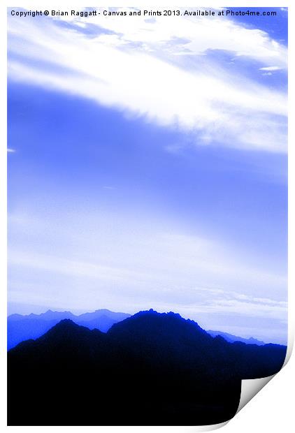 Sharm Mountains 3 Print by Brian  Raggatt