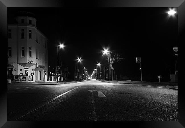 Street at Night Framed Print by