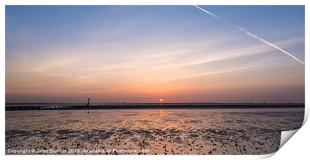 Humber Estuary Sunrise Print by John Dunbar