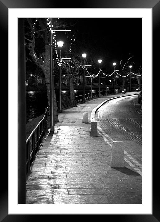 Night time river walk Framed Mounted Print by Nigel Atkinson