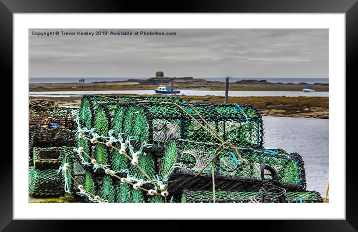 Lobster Pots Framed Mounted Print by Trevor Kersley RIP