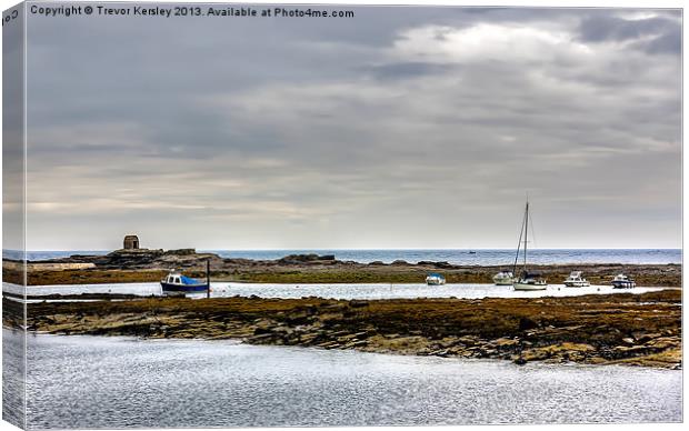 The Outer Harbour Seahouses Canvas Print by Trevor Kersley RIP
