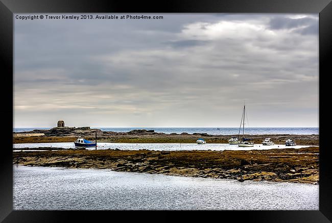 The Outer Harbour Seahouses Framed Print by Trevor Kersley RIP