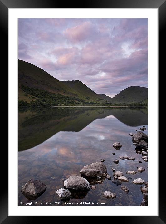 Dawn on Brothers Water, views of Hartsop and Kirks Framed Mounted Print by Liam Grant
