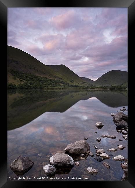 Dawn on Brothers Water, views of Hartsop and Kirks Framed Print by Liam Grant