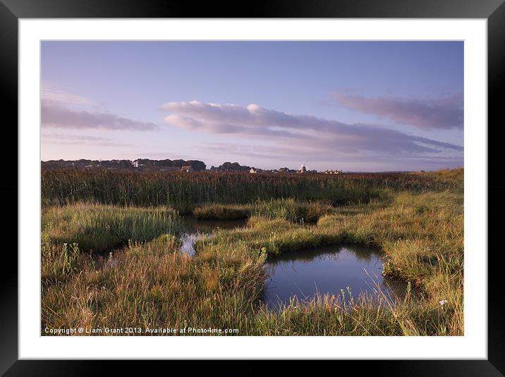 Marshes and Windmill. Cley-next-the-Sea, Norfolk,  Framed Mounted Print by Liam Grant